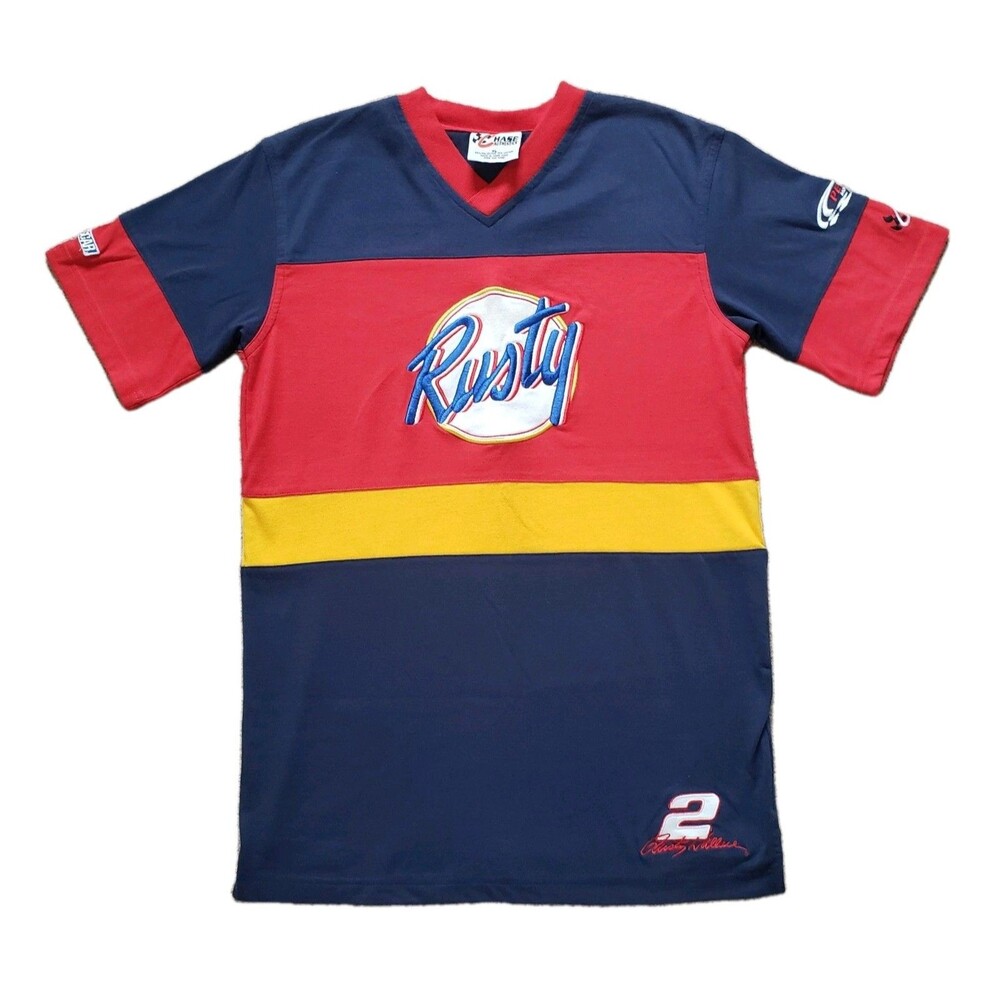 Vintage 90s Rusty Wallace Youth XL (Mens M) Embroidered Chase Authentics Shirt